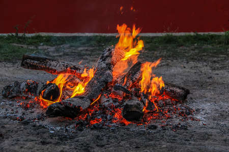 Fire burns downの写真素材