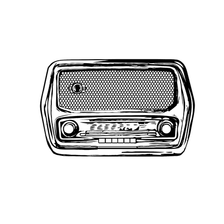 Old vintage radioのイラスト素材