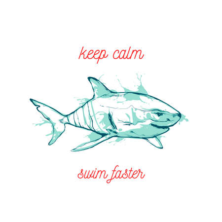 Vector shark emblemのイラスト素材