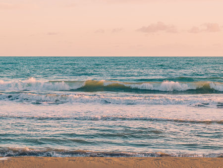 Beautiful tropical beach and sea - Vintage Filter and Boost up color Processingの写真素材