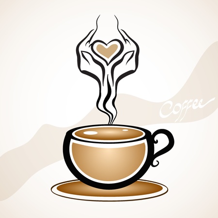 Coffee cup stylish shapeのイラスト素材