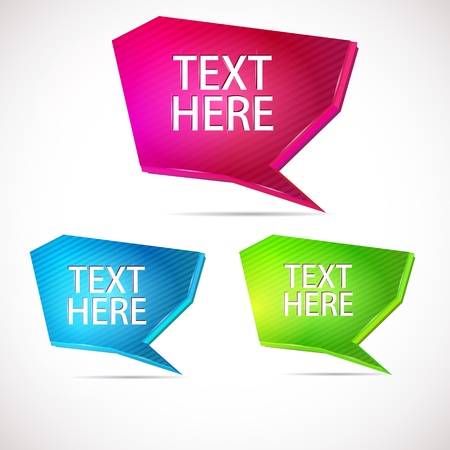 Abstract colorful nice speech bubble (vector set)のイラスト素材