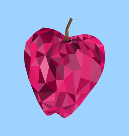 Polygon mesh image of single colorful imageのイラスト素材