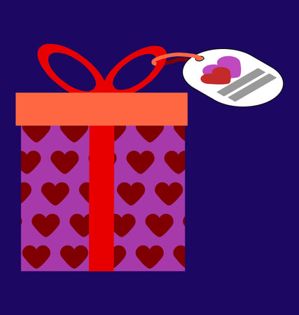 Valentine gift box illustration.のイラスト素材