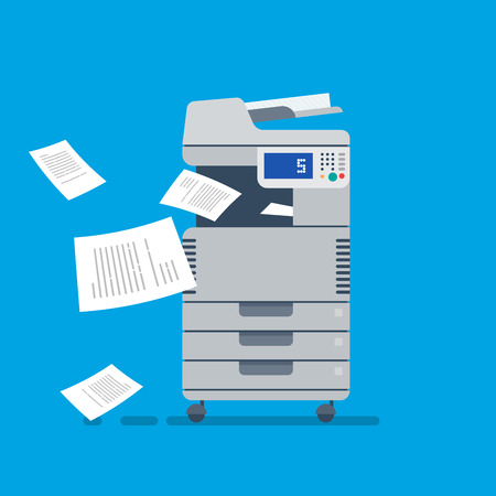 Office Multi-function Printer scannerのイラスト素材