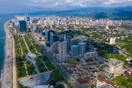 Attractions with drone Batumi city Adjara Georgiaの写真素材