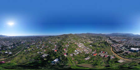 Panorama 360 from a drone Batumi city Adjara Georgiaの写真素材