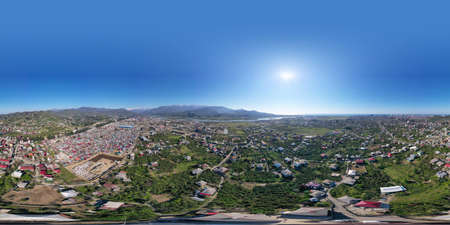 Panorama 360 from a drone Batumi city Adjara Georgiaの写真素材