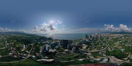 Panorama 360 from a drone Batumi city Adjara Georgiaの写真素材