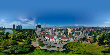 Panorama 360 from a drone Batumi city Adjara Georgiaの写真素材