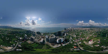 Panorama 360 from a drone Batumi city Adjara Georgiaの写真素材