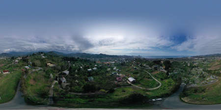 Panorama 360 from a drone Batumi city Adjara Georgiaの写真素材