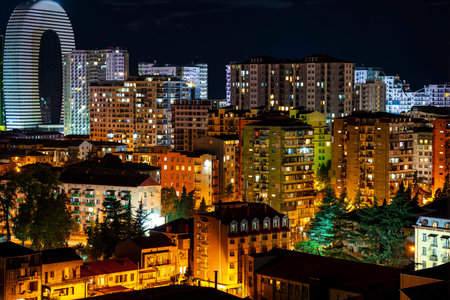 Batumi city at night, Adjara. Georgia