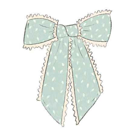 Hand drawn vintage bow. Vintage pencil colored ribbon gift. Cute coquette wedding trendy bow sketch illustrationの写真素材