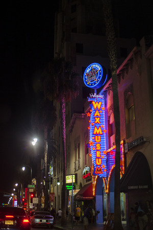 Bright poster on the walk of fame. Los Angeles. California. USAのeditorial素材