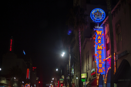 Bright poster on the walk of fame. Los Angeles. California. USAのeditorial素材