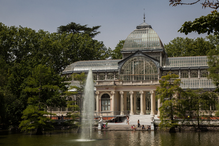 Crystal Palace. Retiro Park. Madridのeditorial素材