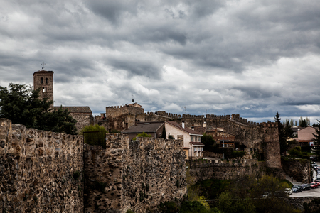Wall of Buitrago de Lozoya. Madridのeditorial素材
