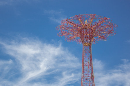 coney island attraction in sunny day
