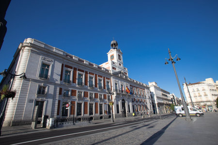 Madrid, Spain; 05 20 2020: sol square, in Madrid, during the covid 19 pandemic with few peopleのeditorial素材