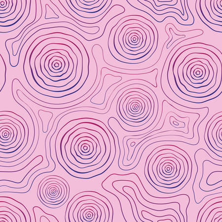Abstract seamless background, lines and circles, pinkのイラスト素材