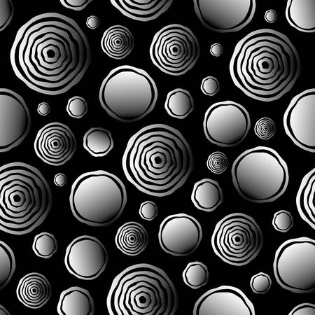 Abstract seamless background, spot and circles, black and whiteのイラスト素材