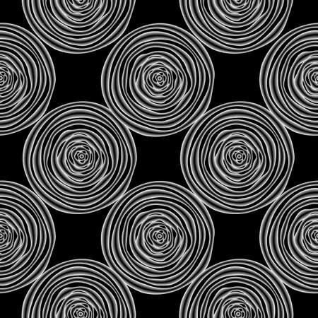 Abstract seamless background, circles, black and white gradientの写真素材