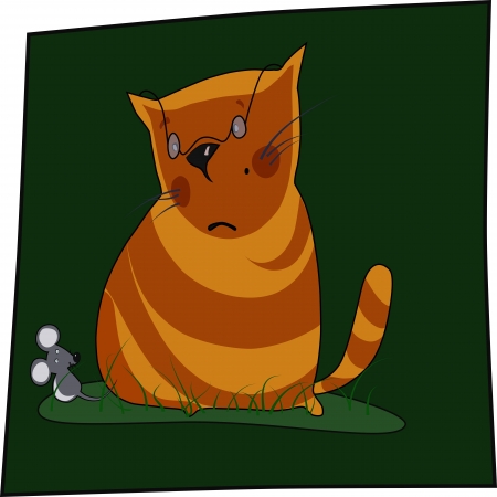 Cat and mouse のイラスト素材