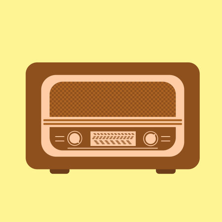 vector illustration of retro style radioのイラスト素材