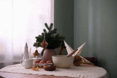 A Cozy Winter Table Setting with Beautiful and Vibrant Decor to Create a Warm Atmosphere