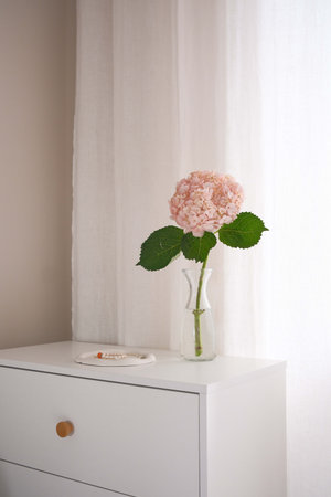 Discover Elegant Bedroom Decor That Features a Beautiful Hydrangea Flower Arrangement