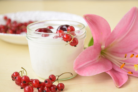 Yogurt and fresh fruit