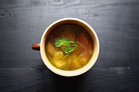 Home-made vegetable soup. Vegetarian Food Healthy foodの写真素材