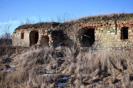 Ruins of old duck farm in kopÄany,Slovakiaのeditorial素材