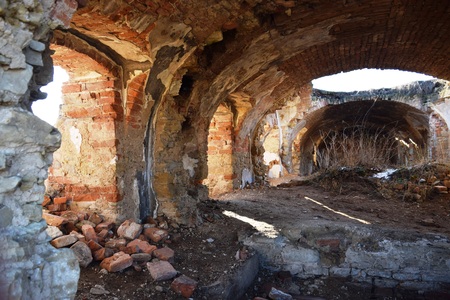 Ruins of old duck farm in kopÄany,Slovakiaのeditorial素材