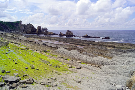 Urros de Liencres, Liencres, Cantabria, Spainの写真素材