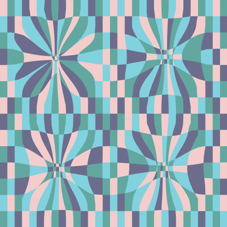 Bright abstract background from distorted rectangles. Vector illustration. Flat style