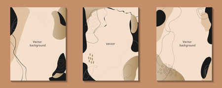 Set elegant trendy background vector templates. Minimalistic flat style.のイラスト素材