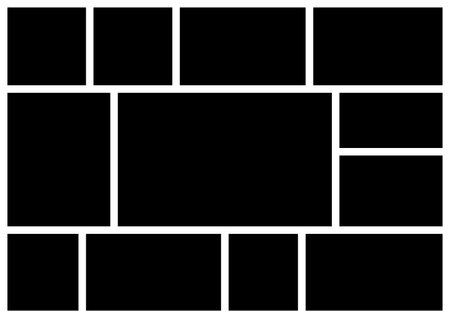 Creative vector collage template. Frames for photos or images.のイラスト素材