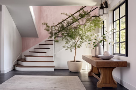 Scandinavian modern hallway interior design in a minimalist styleの素材