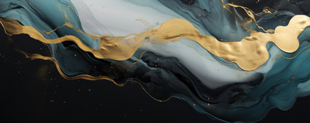 Smooth marble background, abstract marble ink texture with gold flecksの素材