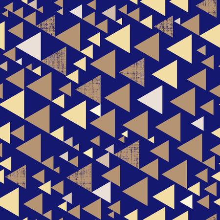 Holiday Golden Triangles on Navy Bold Geometrics. The light gold hue evokes sophisticated luxury and is a source of understated glamour. Add a subtle touch of shimmer to your home, designs, gifts wrapのイラスト素材