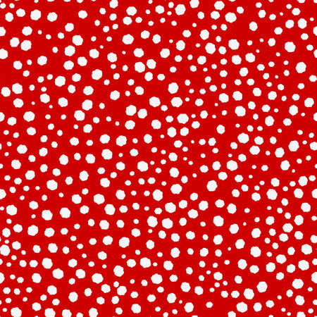 Scarlet red and white abstract background. Snowfall concept. Backdrop for festive presentation, website design, app, gift wrap, print, banner, wallpaper, business card, brochure, calendar, home  decorのイラスト素材