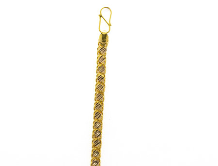 single gold chain design on white background