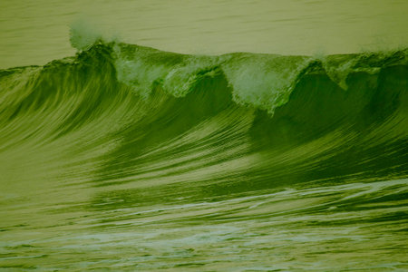 green sea water wave pattern and texture