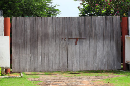 The old main gate wood pattern background.
