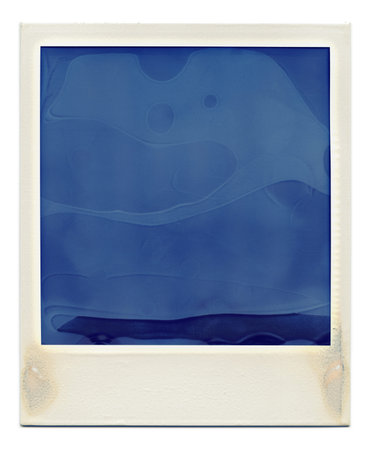  Designed grungy instant film frame with abstract filling isolated on white, kind of background, vintage hard grain effect added   の写真素材