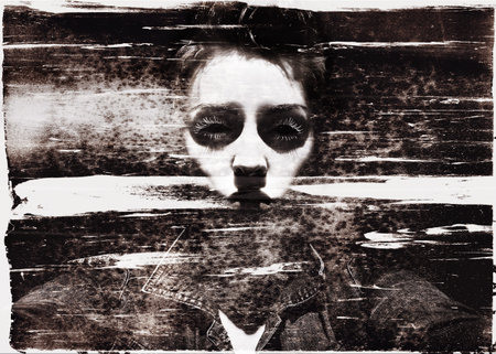 Beautiful but creepy woman