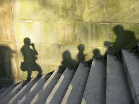 People shadows outdoorsの素材