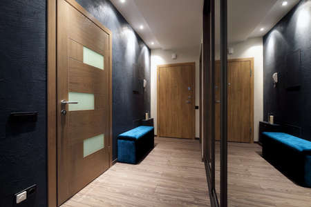 Interior - hall in a modern private apartmentの写真素材